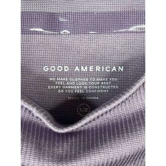 Good American Ribbed Leggings NWT Size 1/2 Dusty Violet Compression Yoga Pants - Picture 8 of 13